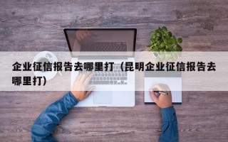 企业征信报告去哪里打（昆明企业征信报告去哪里打）