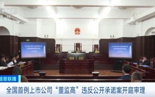 意义深远！全国首例上市公司“董监高”违反公开承诺案开庭审理