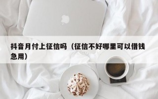 抖音月付上征信吗（征信不好哪里可以借钱 急用）