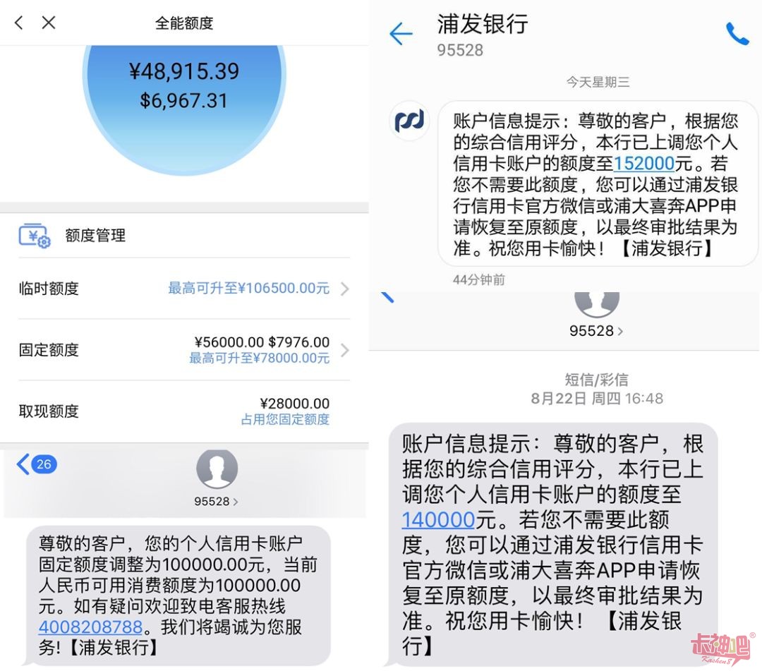 浦发银行信用卡额度(浦发银行信用卡额度一般多少钱) 第2张