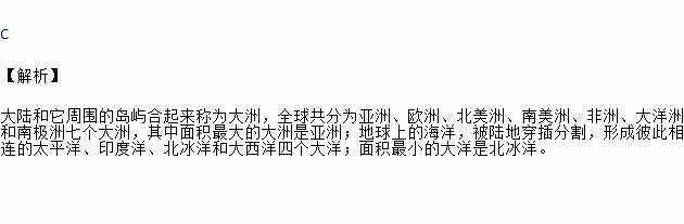 世界上面积最大的大洲是(世界上面积最大的大洲是亚洲面积最小的大洋是北冰洋)-第2张图片-无双博客